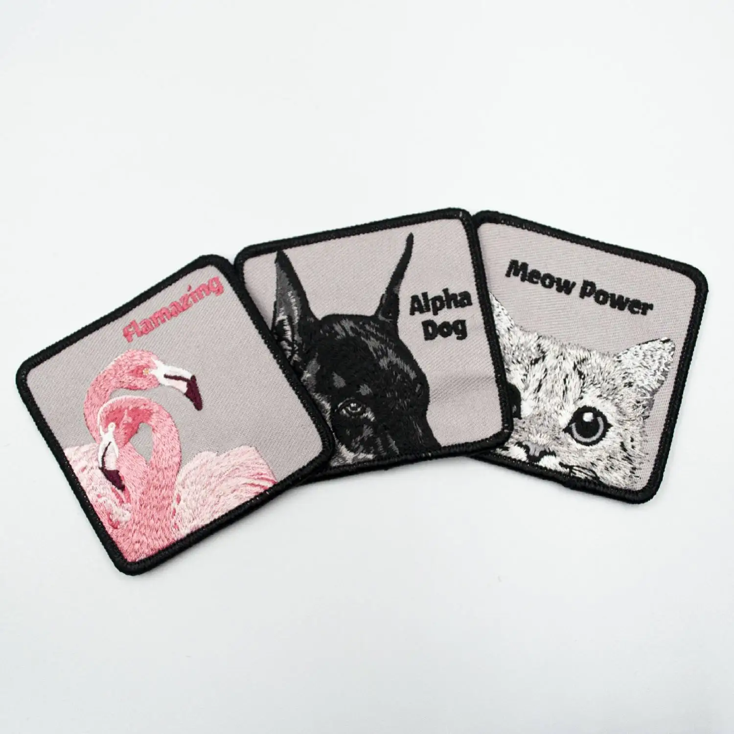 Factory Manufacturer Custom 3D Brand Name Woven Logo Patches Custom Patch No Minimum LOGO Patches Hook Backing