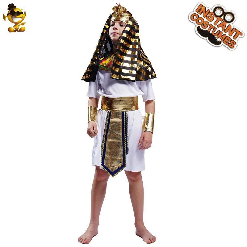 Wholesale Halloween Kids Heroic Little Egyptian Samurai Show Costume Little Pharaoh Prince Cosplay Costume