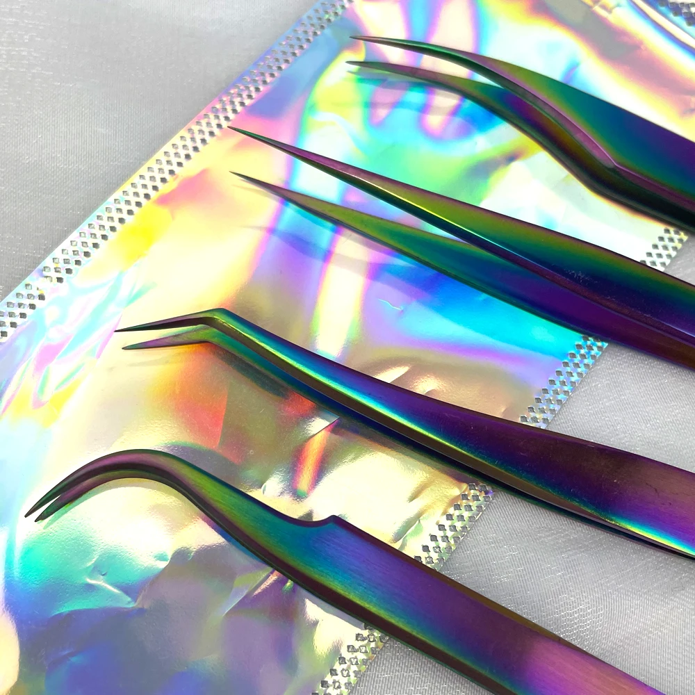 volume tweezers set with fiber tips stainless steel high quality dumout vetus classic volume eyelash tweezers set with logo