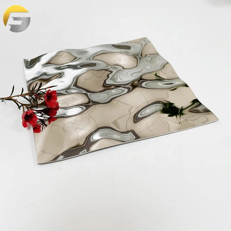 Рельефный лист из нержавеющей стали ZE177 с серебряным покрытием