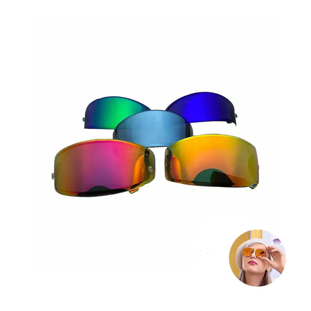 High quality taiwan factory HE01 model lens featuring Anti-glare visor for cycling helmet with sunglass