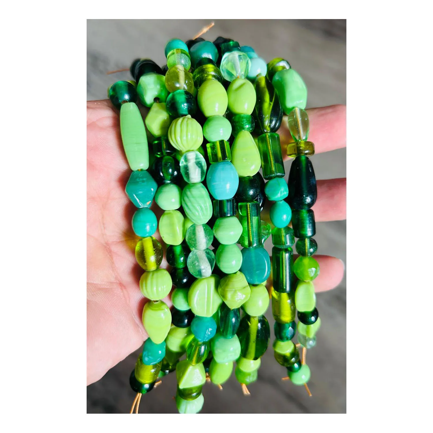 Multi-Shape Seed Beads 10mm Black Blue White Purple Lampwork Glass Beads for Jewelry and Decoration round Pattern