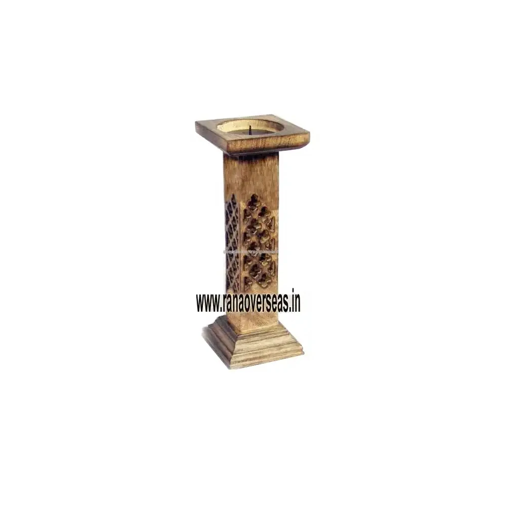 Best Quality Wooden Carved Home Decorative Candle Stands For Wedding Decoration Party Decoration  At Good Price