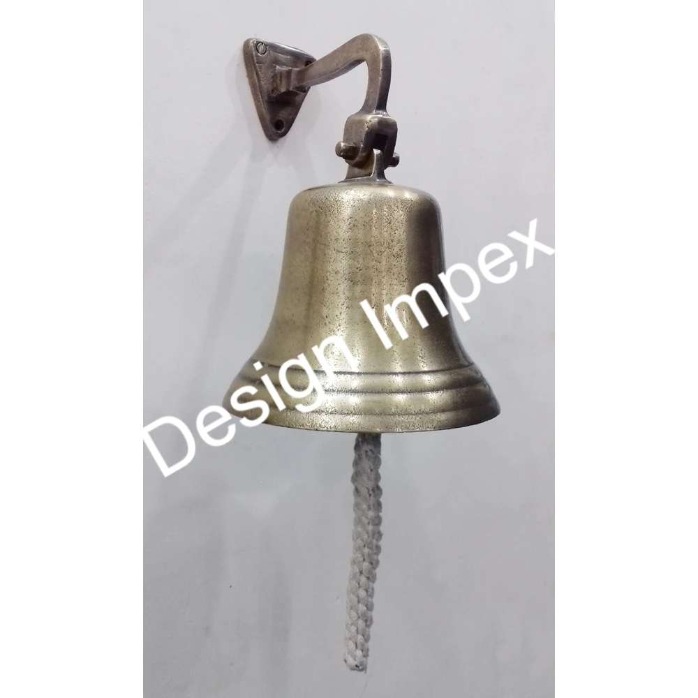 Wholesale High Quality Brass Bell Wall Hanging Custom Tibetan Style Luxury Ship Bell Wholesale Super selling brass Bells decors