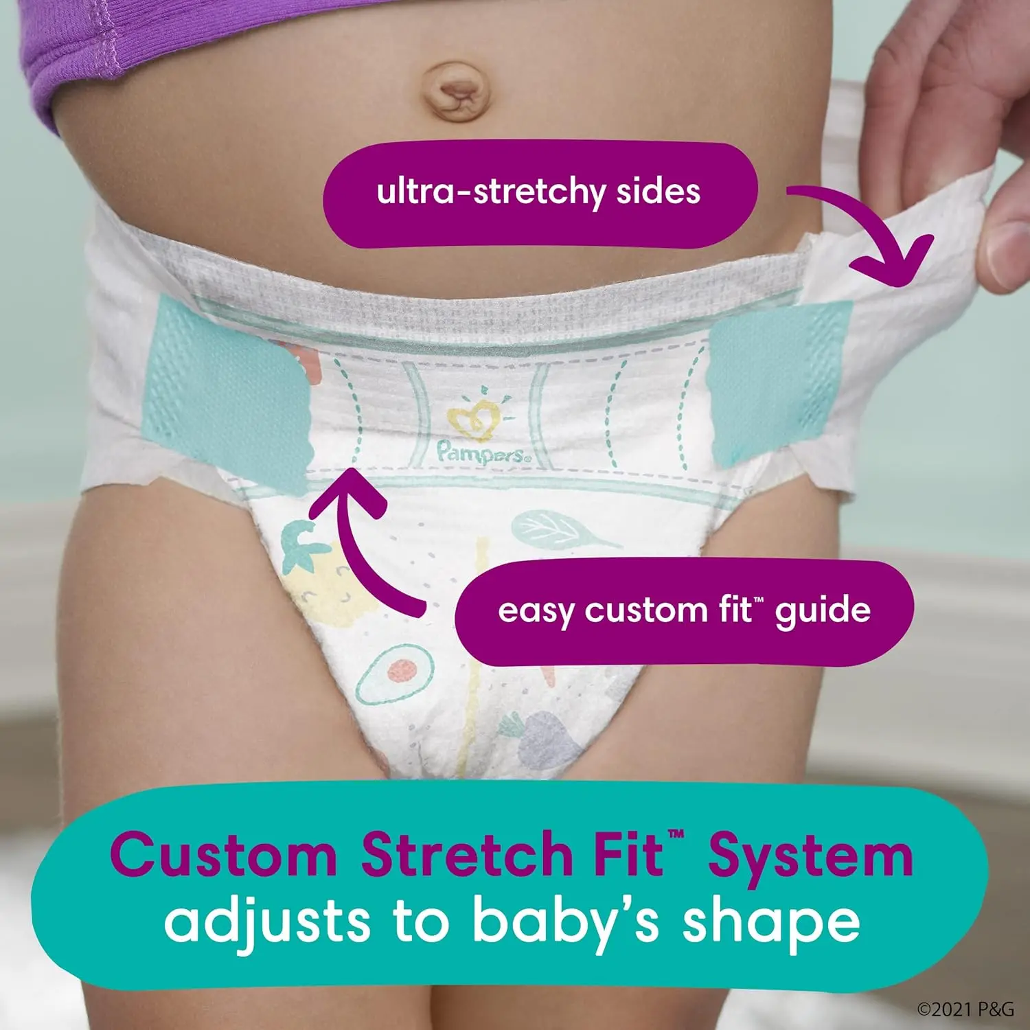 Pampers Cruisers размер 5 детские подгузники 60 шт. одноразовые из эластичного хлопка упакованные в сумку для оптовой продажи