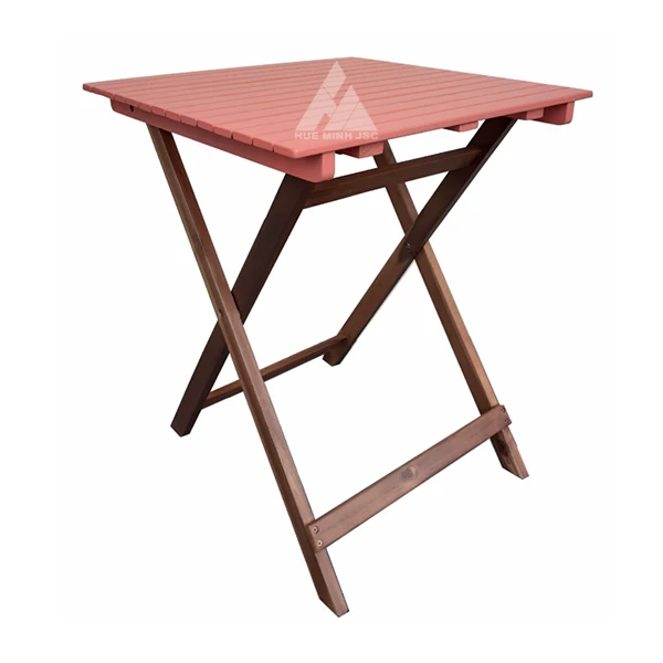 New Arrival Acacia wood Bistro table sets High quality Vietnamese acacia wood folding table and chair set for outdoor / garden