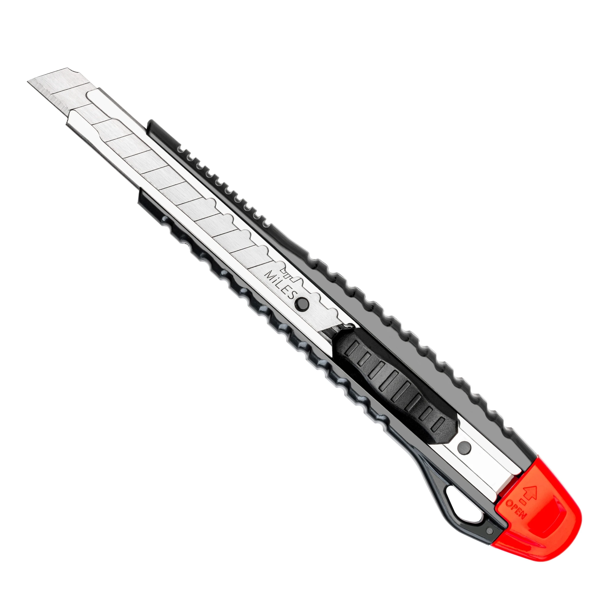 Ergonomic 13-Segment Snap-Off Blade Cutter Knives Paper Vinyl Film Shrink Wrap Plastic Film etc. Built-in Blade Snapper Hang