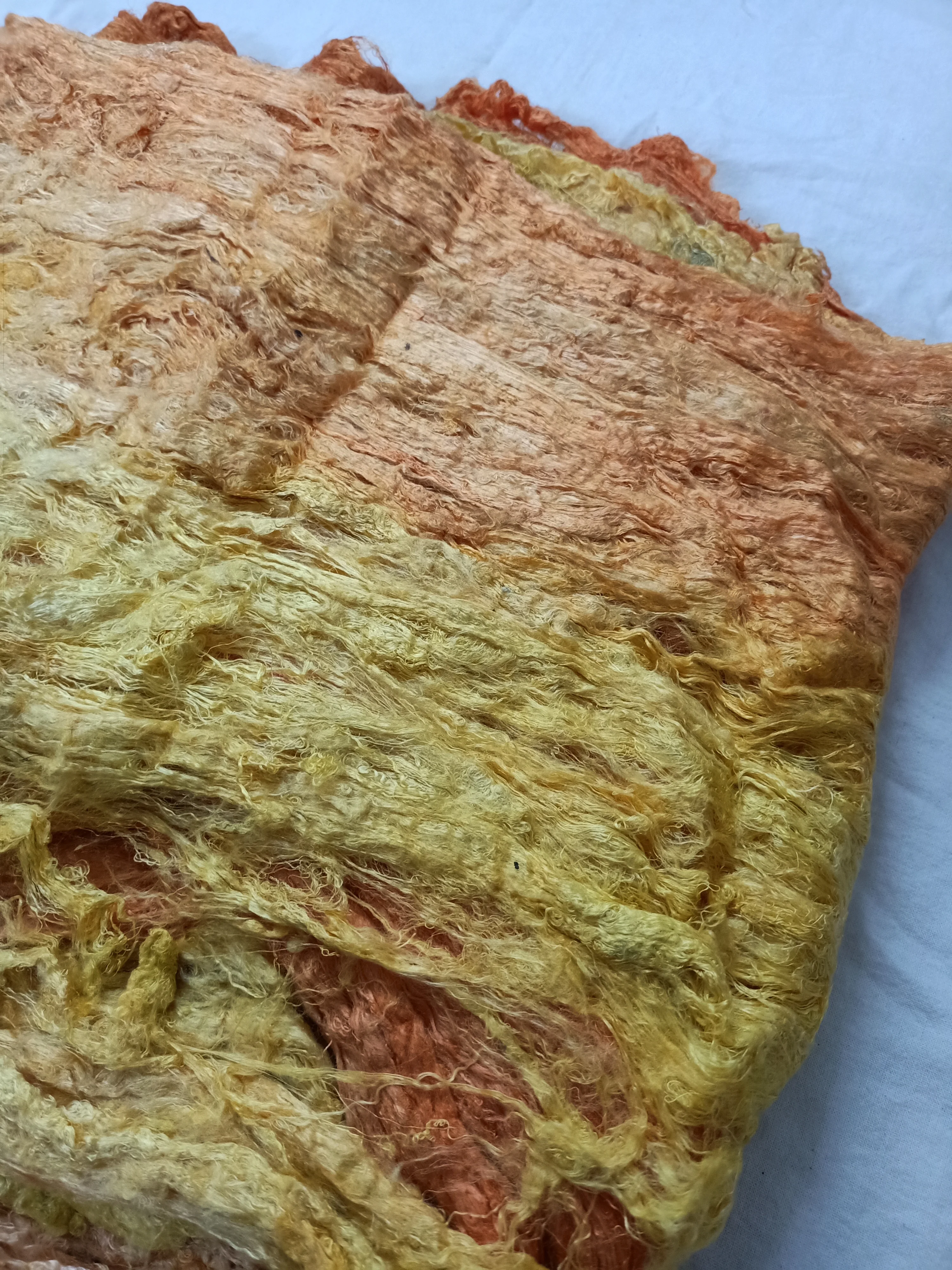 Изготовленные на заказ круги Шелкового волокна окрашенные в оттенки желтого цвета идеально подходят для магазинов пряжи и волокон перепродажи