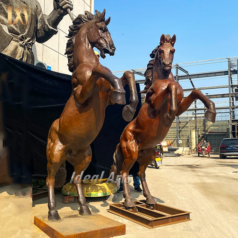 Large antique brass bronze horse sculpture statues for sale