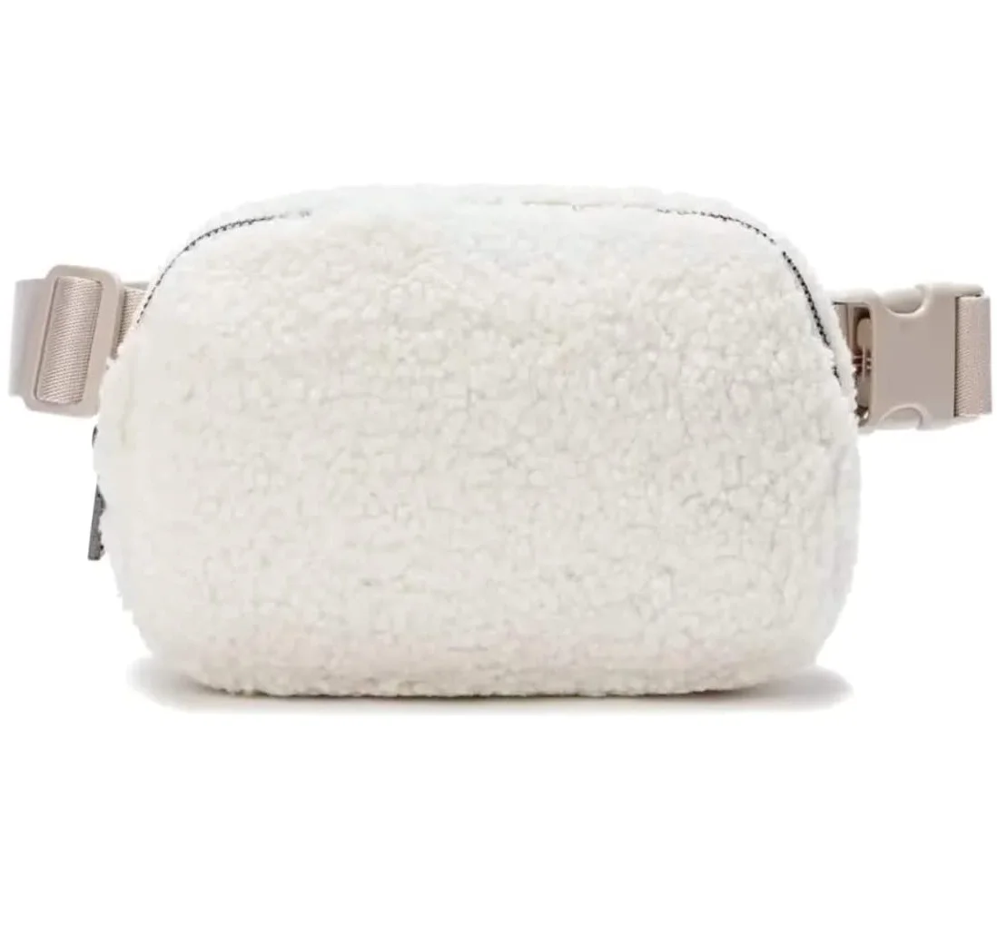 Fleece belt bag fanny pack or travel running crossbody shoulder bag for mobile phone waist bags