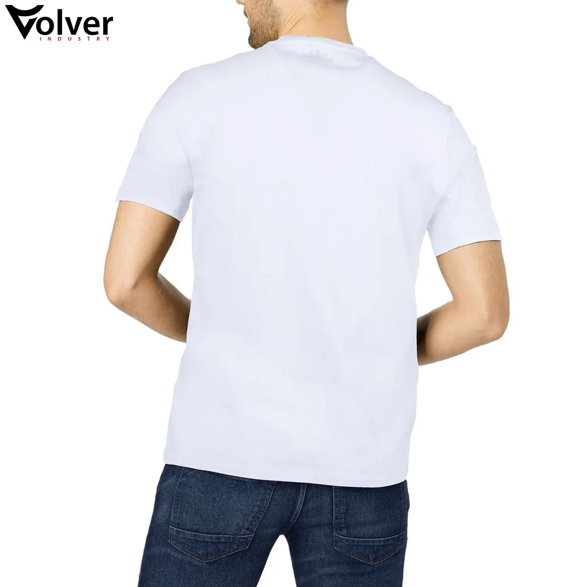Professional OEM & ODM Services Custom Made With Your Own Reversible For Men Rhinestones T-shirt By VOLVER INDUSTRY