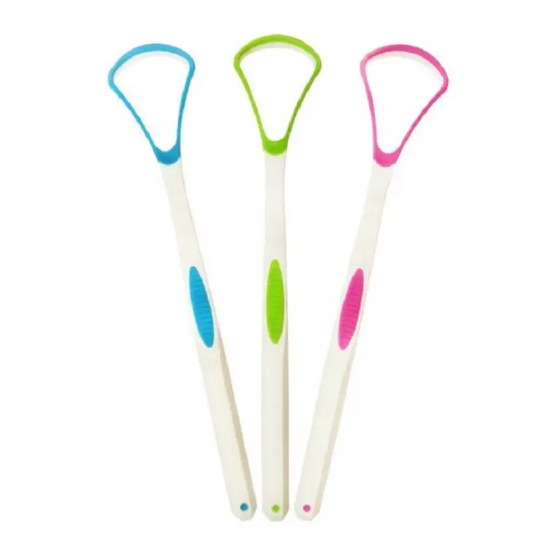 Высококачественная красочная силиконовая щетка для чистки языка пластиковый скребок