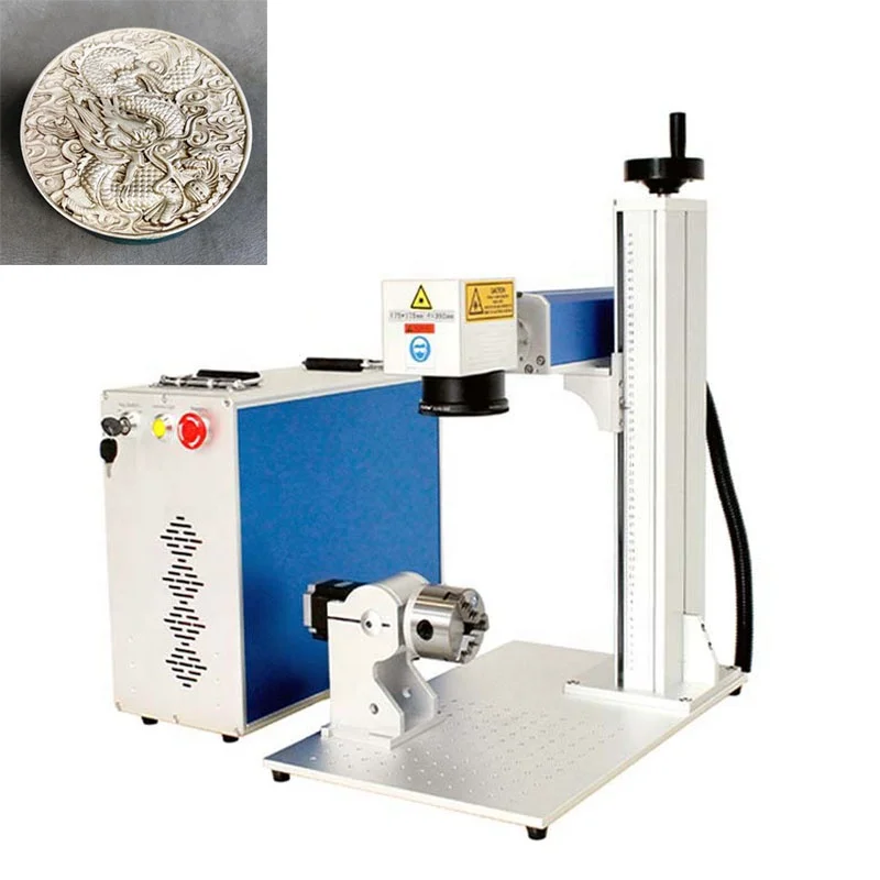 Split Type 20w30w MAX RAYCUS JPT Fiber Laser Marking Machine for logo Engraving Printing on Metal Jewelry Gun Knife