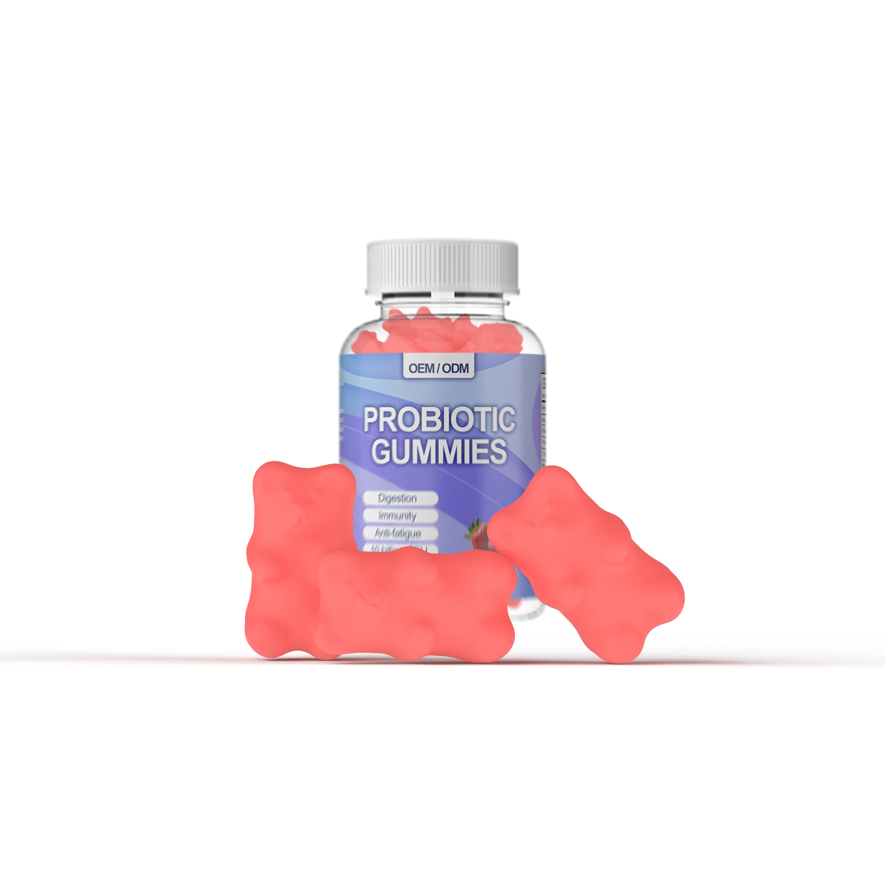 High Quality Probiotic Gummies with 10 Billion CFU Prebiotic and Vitamin Digestive Support and Gut Health Natural Pectin Gummies