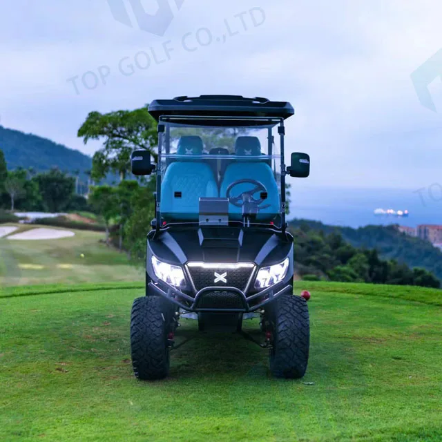 2024 Newest Design Resort Hotel Park Golf Course Sightseeing Golf Car High Chassis Lifted Electric Golf Cart