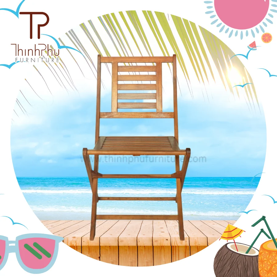 Natural cheap outdoor wood picnic folding chair for DIY Craft Rattan Cane Webbing outdoor furniture