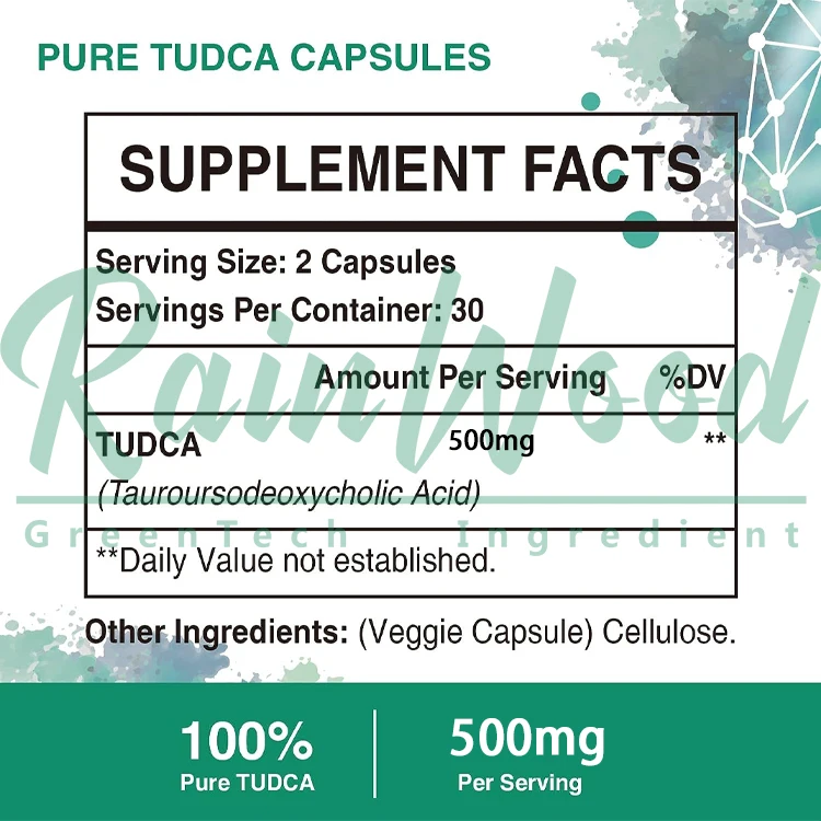 Поддержка печени TUDCA чистый порошок 500 мг Tauroursodeoxycholic