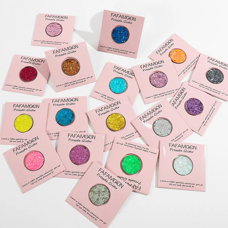 Wholesale Maquillage Gold Sparkle Chunky Pressed eyeshadow Glitter Eye Shadow Makeup Products
