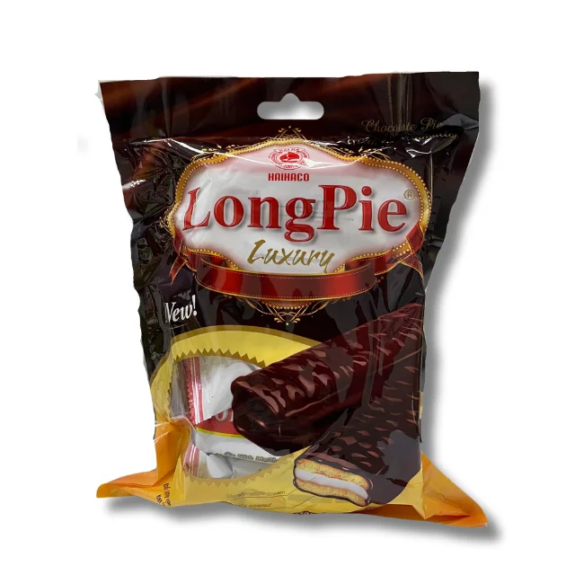 Best selling 2024 cheap price Chocolate with marshmallow Pie LONGPIE brand from HaiHa confectionery