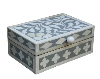 Handcrafted  resin inlay box & wood inlay jewelry boxes customized size color wooden storage box at cheap price
