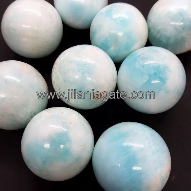 Sky Blue Hemimorphite Sphere Crystal Ball Healing Stone | Polished High Quality Hemimorphite Sphere Ball Quartz Crystal Spheres