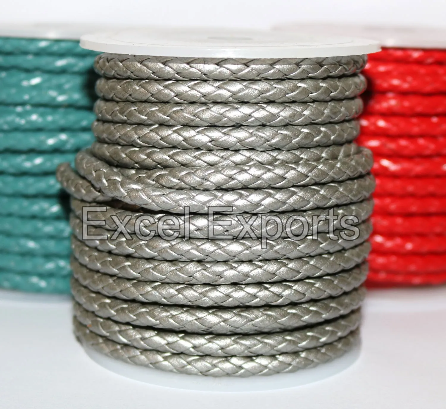 Hot Sale 6mm Genuine Braided Leather Cord Black Brown Vintage round Rope for DIY Bracelet Shoe Belt Sofa Making by Excel Export