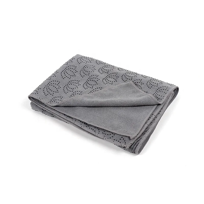 Eco-friendly Microfiber Private Label Machine Washable Yoga Towel with Grip dots