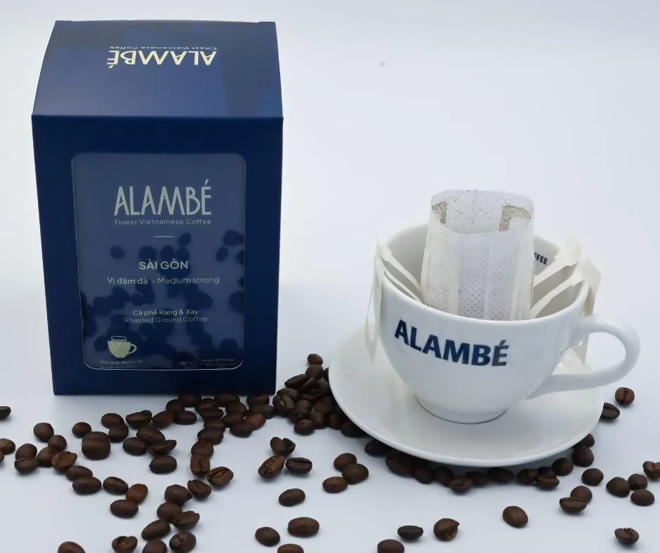 High Quality Pure Arabica & Robusta Taste Alambe Sai Gon Ground Coffee 230g Low Caffeine Content Origin From Vietnam