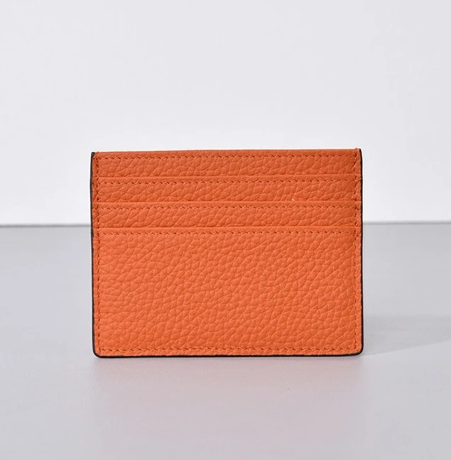 Custom Logo Slim Leather Card Holder Premium Pu Leather Minimalist Wallet Credit Cardholder