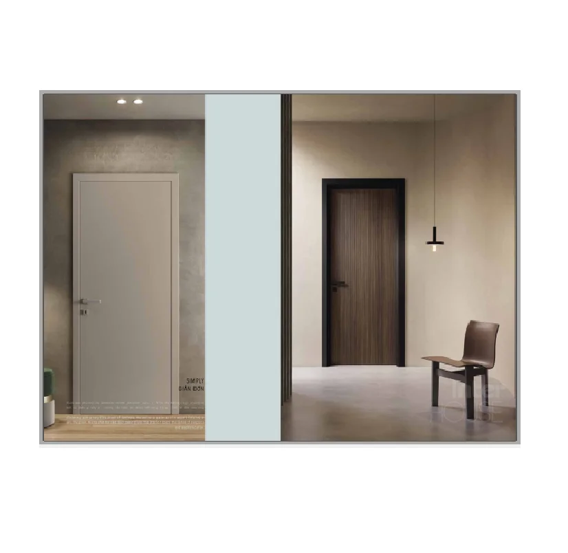 Factory Wholesale Rectangular Wooden MDF Fire Prevention Modern Push And Pull Fire-Rated Interior Doors