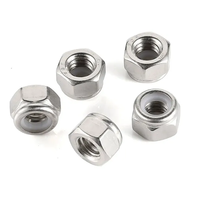 Hot Selling M3 M4 M5 M6 M8 Titanium Alloy Nylon Insert Self Lock Nuts