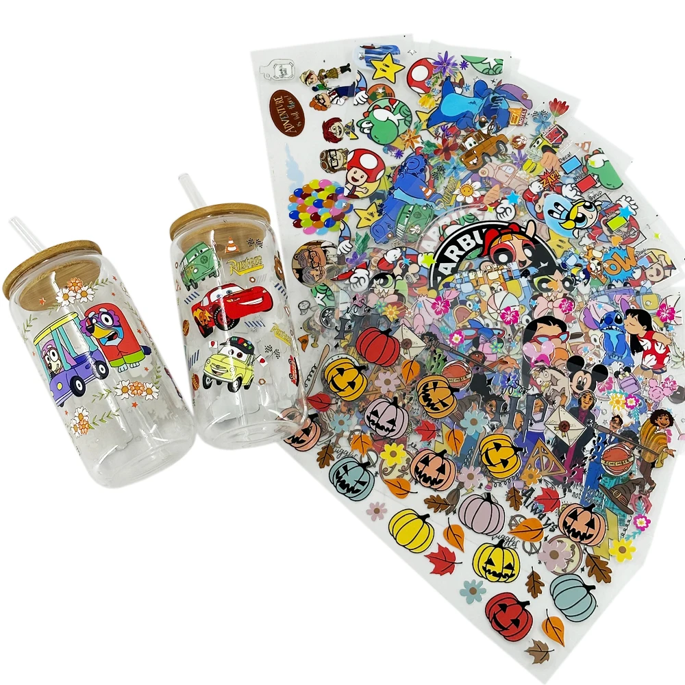 Personalized Wholesale Custom Waterproof Fashion UF DTF Decal Impresiones Cup Wrap Designs Transfers Stickers Label Printing