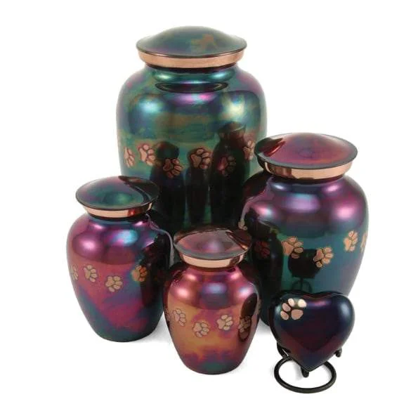 Memorial Pet Cremation Urns for Dogs and Cats Ashes Brass Memory Keepsake Urn