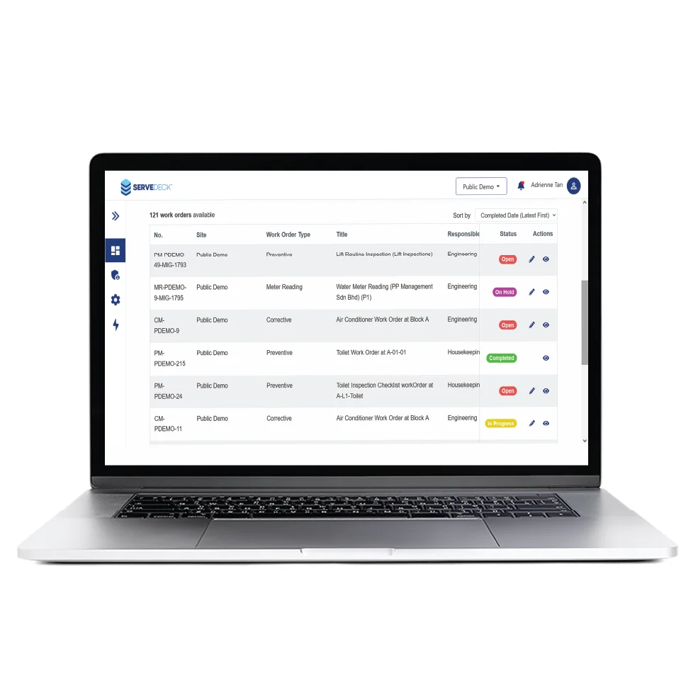 Compliance Management CMMS Process Tracking Software Improve Facility Management Accountability Job Status Monitoring Software