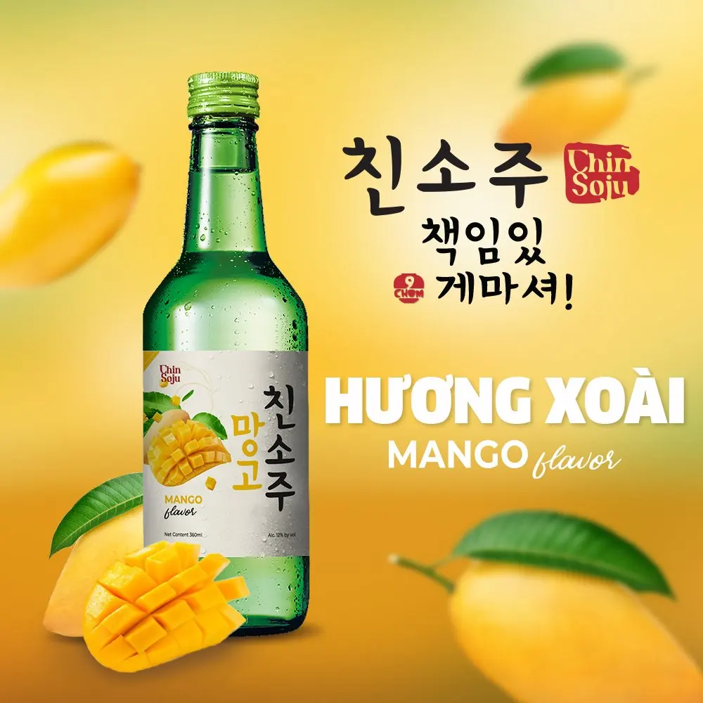 Various fruit Flavour 360ml Chin Soju Shochu high quality with good taste wholesale cheap price