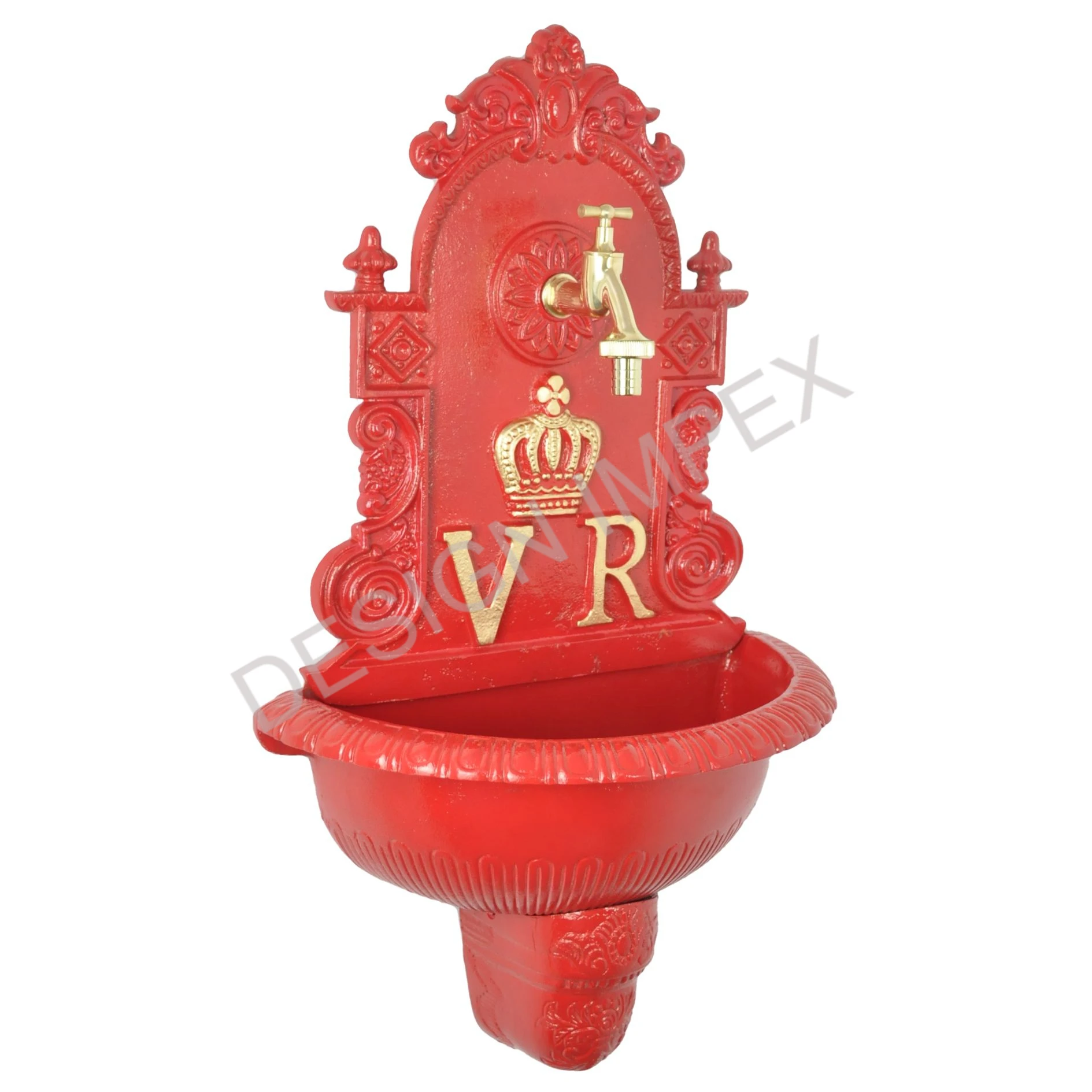 Wholesale Manufacture Of Garden Walls Mounted Wall Fountain Vintage Style New Elegant Outdoor Water Supply Utility With Basin