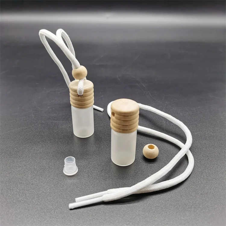 5ml round perfume glass pendant matte car perfume diffuser with indoor fresh diffuser