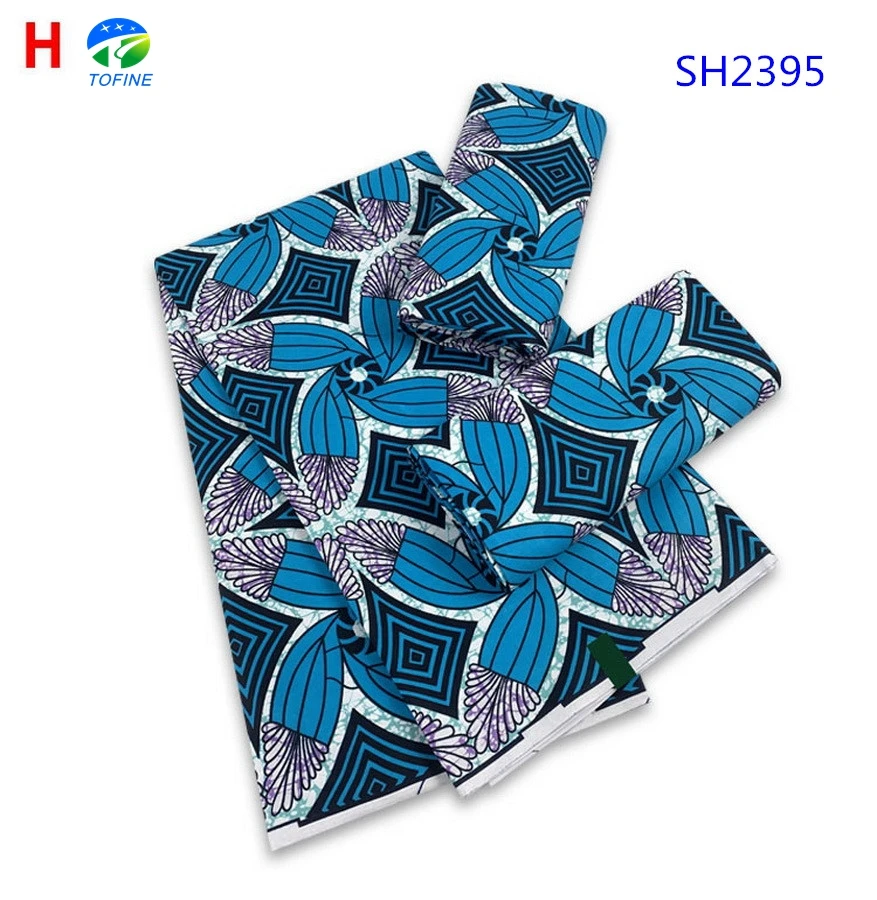 Latest african wax fabric colorful pattern ankara wax print super soft cotton fabric for party