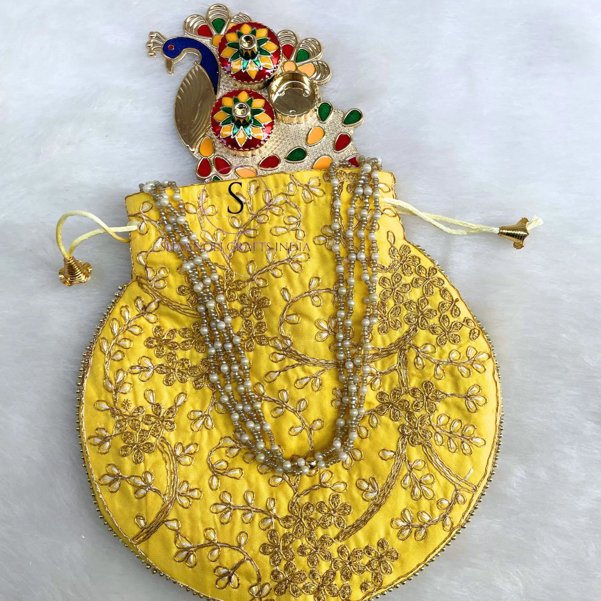 New Arrival Combo OF Potli Bags With Kumkum Platter For Pooja Occasions Return Gift Combo