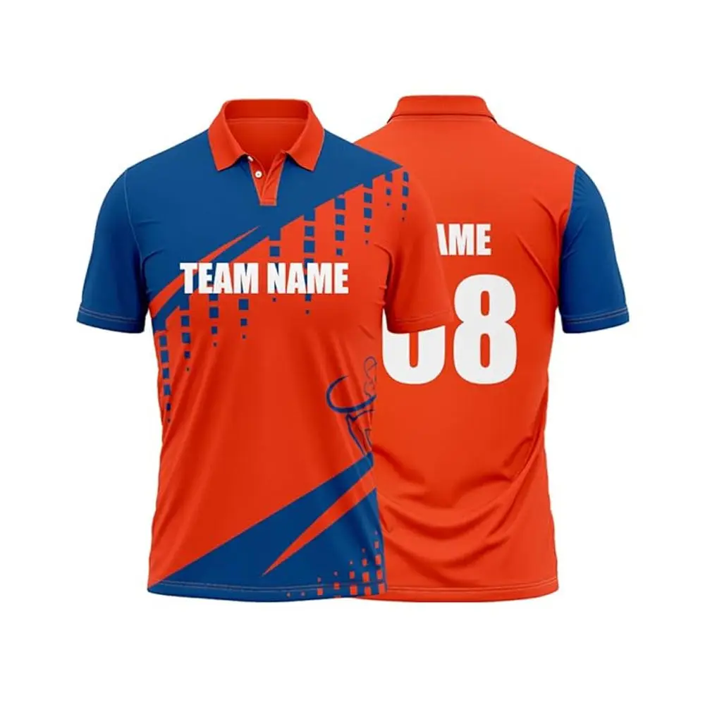 Team Logo and Name Cricket Jersey Printing Wholesale Cricket Jerseys New Best Selling Custom Made for Mens Sportswear Adults