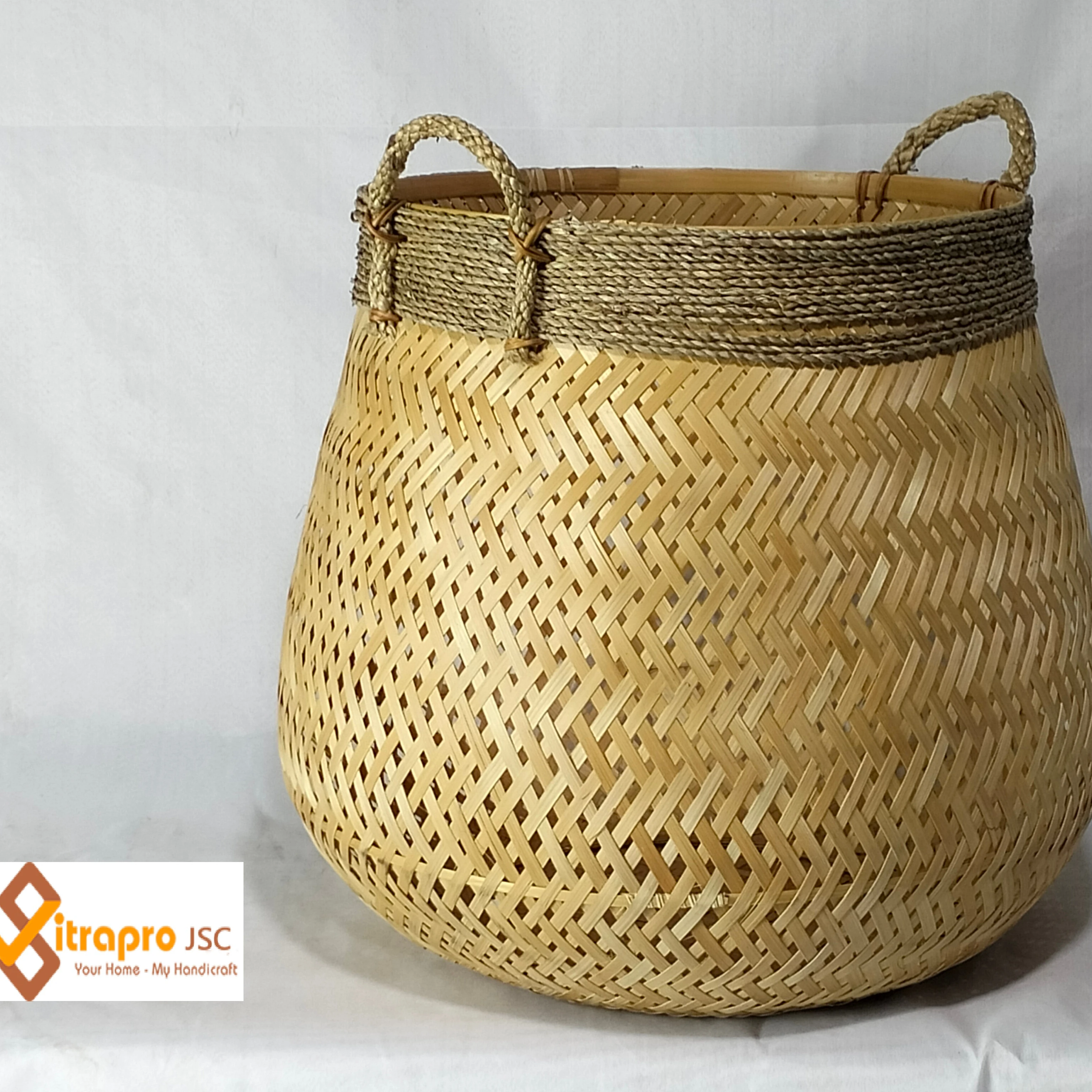 Одноразовая бамбуковая корзина для хранения белья фруктов Бамбуковая упаковка логотип на заказ