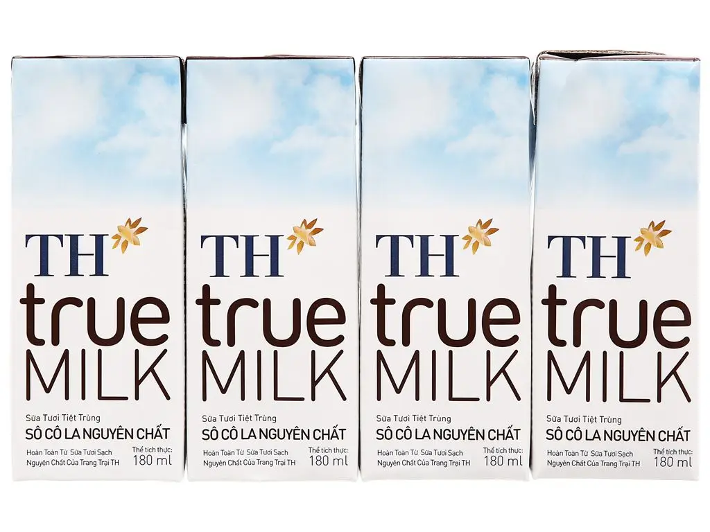 Fresh milk pasteurized chocolate TH true MILK 180ml