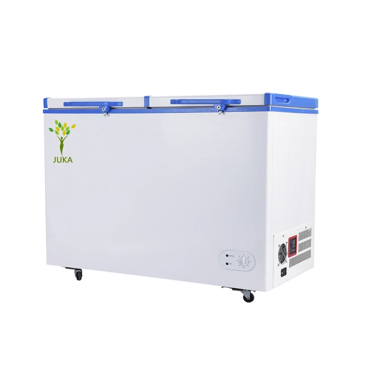 24V DC solar deep chest freezer 358 Liters home hotel solar freezer