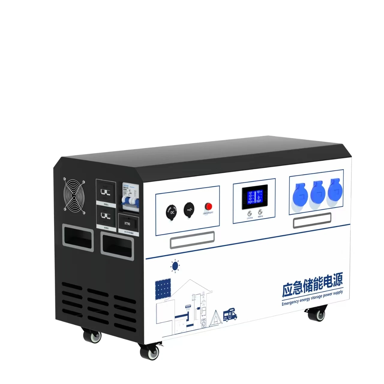 K55 big power station 5kw 10kw 10kwh 15kwh multifunctional rechargeable electric generator portable outdoor solar power station