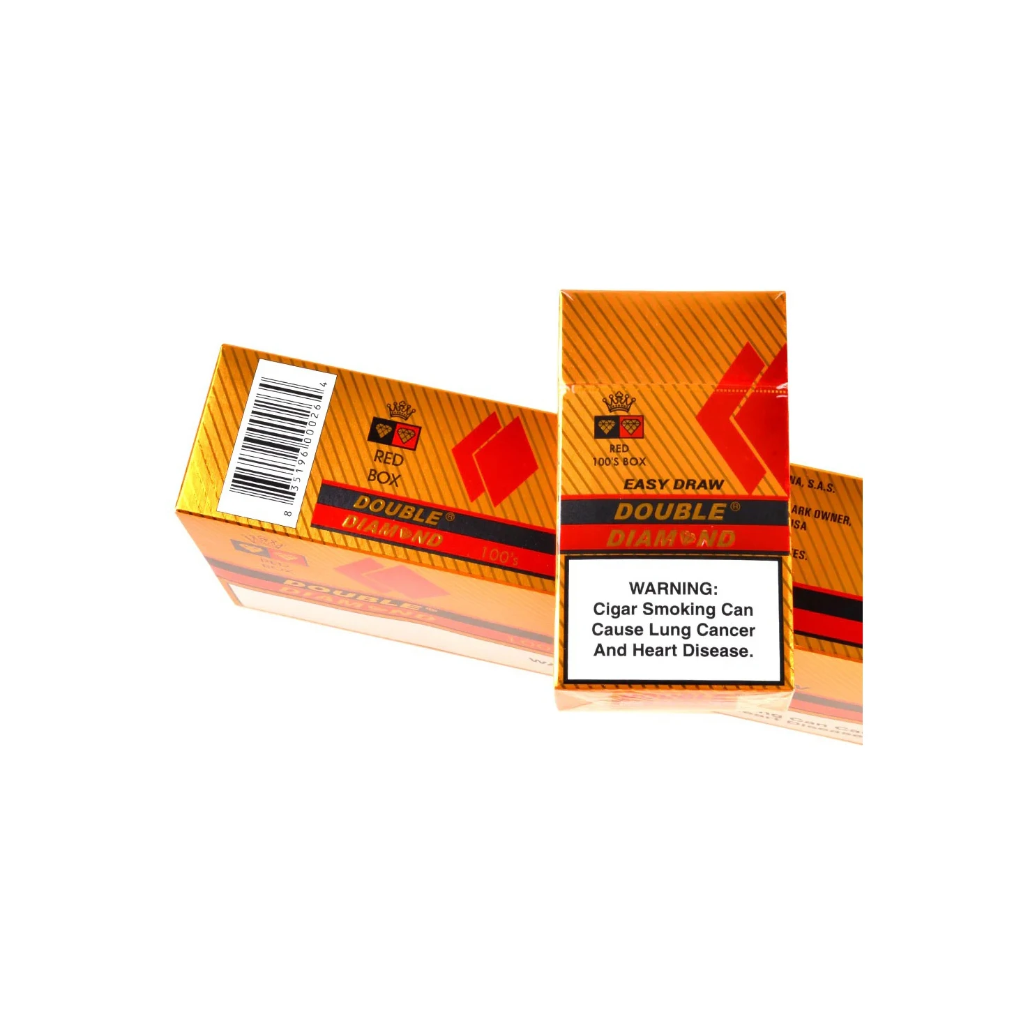 Brand Double Diamond Cigarette Tubes (100s) 5 Pack Filter Tubes King Size Full Flavor 5 Cartons of 200 Smoking Wholesale