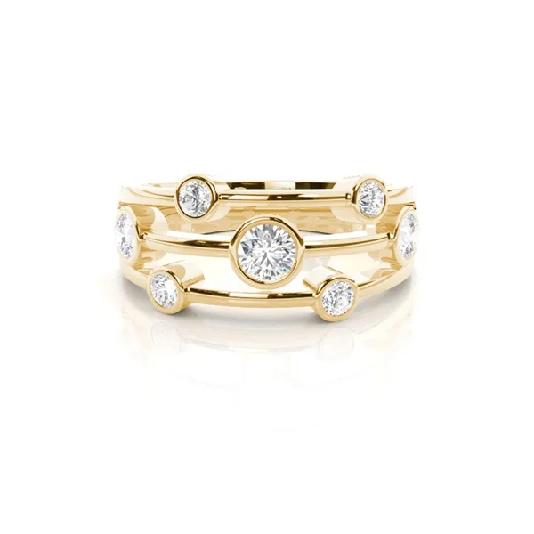 Round Brilliant Cut Classic White Premium Diamond Quality Fancy Design Real Diamond Women Ring for Australian Market