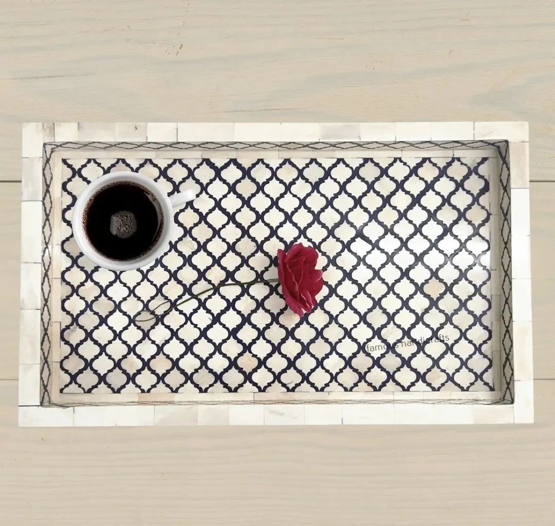 Indian Export Quality Wooden Serving Tray for Wedding Use Serving Dishes Available at Wholesale Price