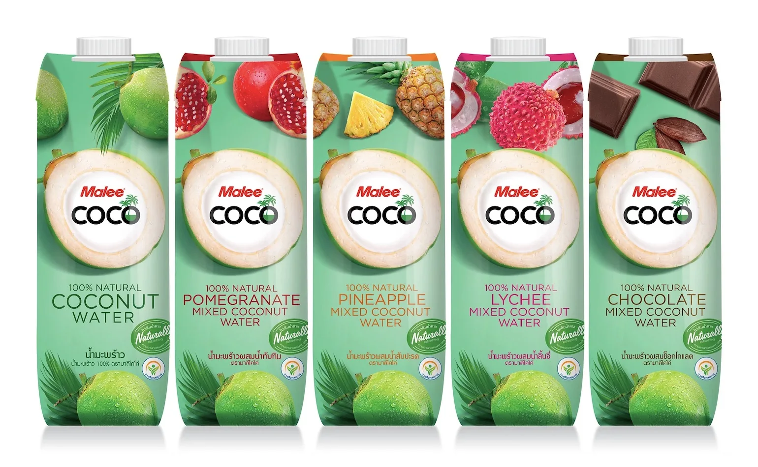 Soft Drink Beverage Wholesale Carton 330 mL x 24 boxes Malee COCO coconut water 1 Malee Coconut UHT 100% from Thailand