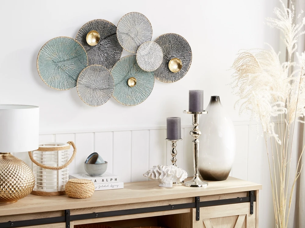 Metal Tree With Birds Mural With Lighting Golden Brownish Wrought Iron Hanging Sculpture Metal Wall Art for wall decoration