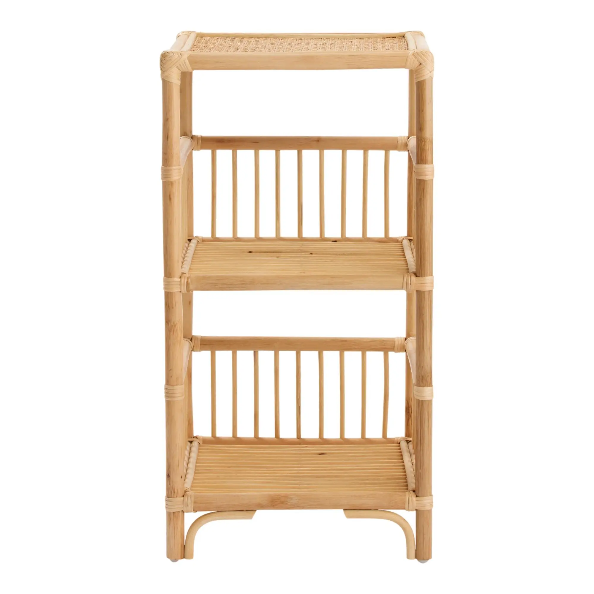 Handicraft Rattan Shelf Storage Holders 3 Tiers Rack Living Room Home Furniture Home Decoration